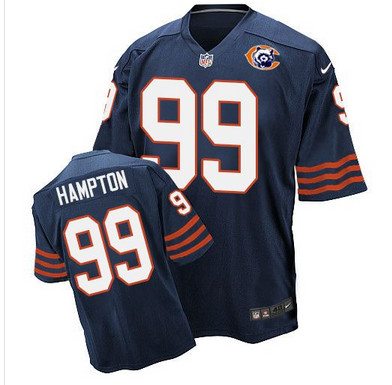 Nike Bears #99 Dan Hampton Navy Blue Throwback Men’s Stitched NFL Elite Jersey