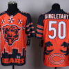 Nike Chicago Bears #50 Mike Singletary 2015 Noble Fashion Elite Jersey