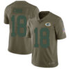 Nike Green Bay Packers #18 Randall Cobb Olive Men’s Stitched NFL Limited 2017 Salute To Service Jersey