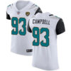 Men’s Nike Jacksonville Jaguars #93 Calais Campbell White Stitched NFL Vapor Untouchable Elite Jersey