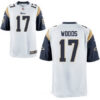 Men’s Los Angeles Rams #17 Robert Woods White Road Stitched NFL Nike Elite Jersey
