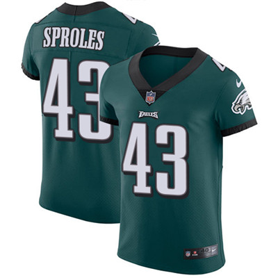 Men’s Nike Philadelphia Eagles #43 Darren Sproles Midnight Green Team Color Stitched NFL Vapor Untouchable Elite Jersey