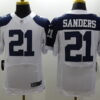 Nike Dallas Cowboys #21 Deion Sanders White Thanksgiving Elite Jersey