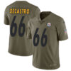 Nike Pittsburgh Steelers #66 David DeCastro Olive Men’s Stitched NFL Limited 2017 Salute to Service Jersey