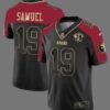 Men’s San Francisco 49ers #19 Deebo Samuel Balck With 75th Anniversary Patch Stitched Football Jersey
