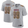 Men’s Washington Commanders #99 Chase Young Gray Atmosphere Fashion Stitched Game Jersey