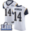 Men’s Los Angeles Rams #14 Sean Mannion White Nike NFL Road Vapor Untouchable Super Bowl LIII Bound Elite Jersey