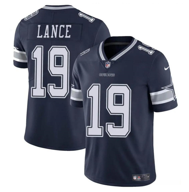 Men’s Dallas Cowboys #19 Trey Lance Navy Vapor Untouchable Limited Football Stitched Jersey