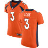 Broncos #3 Drew Lock Orange Team Color Men’s Stitched Football Vapor Untouchable Elite Jersey