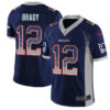 Nike Patriots #12 Tom Brady Men’s Stitched NFL Limited Rush USA Flag Jersey