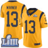 #13 Limited Kurt Warner Gold Nike NFL Men’s Jersey Los Angeles Rams Rush Vapor Untouchable Super Bowl LIII Bound