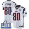 #80 Limited Irving Fryar White Nike NFL Road Men’s Jersey New England Patriots Vapor Untouchable Super Bowl LIII Bound