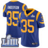 #35 Limited C.J. Anderson Royal Blue Nike NFL Alternate Men’s Jersey Los Angeles Rams Vapor Untouchable Super Bowl LIII Bound