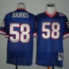 New York Giants #58 Carl Banks Blue Throwback Jersey