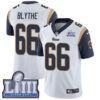 #66 Limited Austin Blythe White Nike NFL Road Men’s Jersey Los Angeles Rams Vapor Untouchable Super Bowl LIII Bound