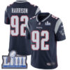 #92 Limited James Harrison Navy Blue Nike NFL Home Men’s Jersey New England Patriots Vapor Untouchable Super Bowl LIII Bound