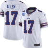 Men’s Buffalo Bills 2022 #17 Josh Allen White With 4-star C Patch Vapor Untouchable Limited Stitched Jersey