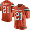 Men’s Cleveland Browns Brown #21 Justin Gilbert Orange Alternate 2015 NFL Nike Elite Jersey