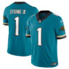 Men’s Jacksonville Jaguars #1 Travis Etienne JR Teal 2024 F.U.S.E. Prowler Throwback Vapor Limited Football Stitched Jersey