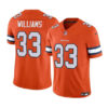 Men’s Denver Broncos #33 Javonte Williams Orange 2023 F.U.S.E. Vapor Untouchable Football Stitched Jersey