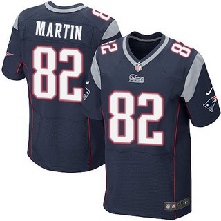 Men’s New England Patriots #82 Keshawn Martin Navy Blue Team Color NFL Nike Elite Jersey