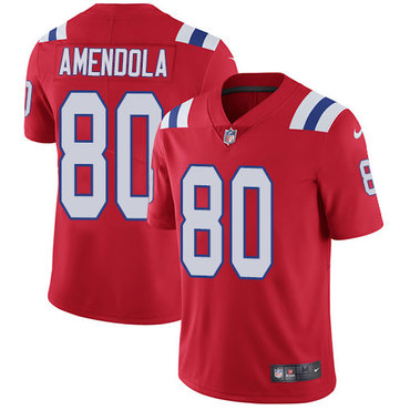 Nike New England Patriots #80 Danny Amendola Red Alternate Men’s Stitched NFL Vapor Untouchable Limited Jersey