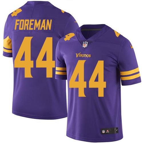 Nike Vikings #44 Chuck Foreman Purple Men’s Stitched NFL Limited Rush Jersey