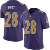 Men’s Baltimore Ravens #28 Terrance West Purple 2016 Color Rush Stitched NFL Nike Limited Jersey