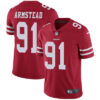 Nike San Francisco 49ers #91 Arik Armstead Red Team Color Men’s Stitched NFL Vapor Untouchable Limited Jersey