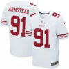 Men’s San Francisco 49ers #91 Arik Armstead White Road Stitched NFL Nike Elite Jersey