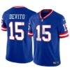 Men’s New York Giants #15 Tommy DeVito Royal 2023 F.U.S.E. Throwback Limited Football Stitched Jersey
