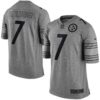 Nike Steelers #7 Ben Roethlisberger Gray Men’s Stitched NFL Limited Gridiron Gray Jersey