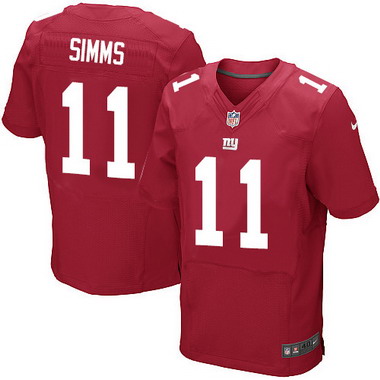 Men’s New York Giants #11 Phil Simms Red Alternate NFL Nike Elite Jersey