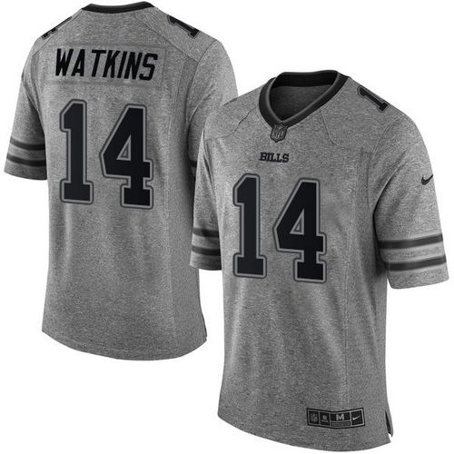 Nike Bills #14 Sammy Watkins Gray Men’s Stitched NFL Limited Gridiron Gray Jersey