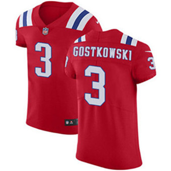 Men’s Nike New England Patriots #3 Stephen Gostkowski Red Alternate Stitched NFL Vapor Untouchable Elite Jersey