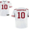 Men’s San Francisco 49ers #10 Jimmy Garoppolo White Road Stitched NFL Nike Elite Jersey