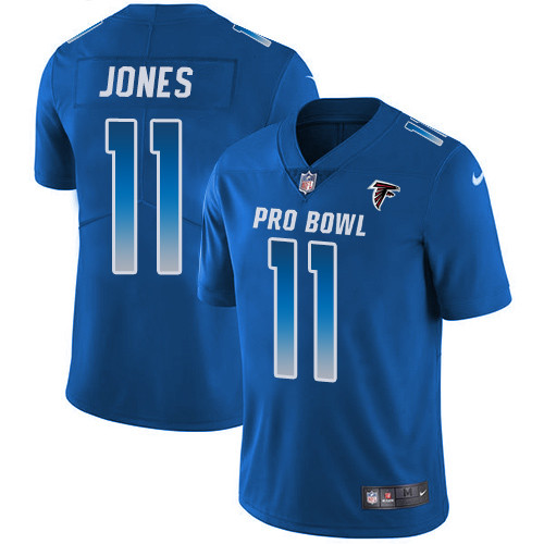 Nike Atlanta Falcons #11 Julio Jones Royal Men’s Stitched NFL Limited NFC 2019 Pro Bowl Jersey