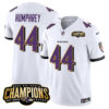 Men’s Baltimore Ravens #44 Marlon Humphrey White 2023 F.U.S.E. AFC North Champions Vapor Limited Football Stitched Jersey