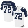 Men’s Dallas Cowboys #72 Travis Frederick White Thanksgiving Alternate NFL Nike Elite Jersey
