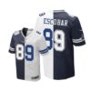 Nike Cowboys #89 Gavin Escobar Navy Blue White Men’s Stitched NFL Elite Split Jersey