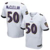 Men’s Baltimore Ravens #50 Albert McClellan White Road NFL Nike Elite Jersey