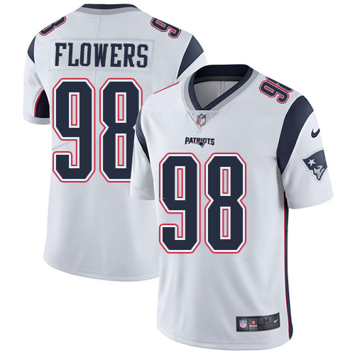 Nike New England Patriots #98 Trey Flowers White Men’s Stitched NFL Vapor Untouchable Limited Jersey