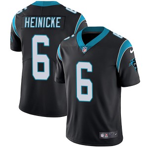 Men’s Nike Carolina Panthers #6 Taylor Heinicke Limited Black Team Color Vapor Untouchable Jersey