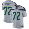 Nike Seattle Seahawks #72 Michael Bennett Grey Alternate Men’s Stitched NFL Vapor Untouchable Limited Jersey