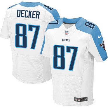 Nike Tennessee Titans #87 Eric Decker White Men’s Stitched NFL Elite Jersey