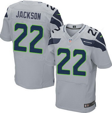 Men’s Seattle Seahawks #22 Fred Jackson Gray Alternate NFL Nike Elite Jersey