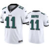 Men’s Philadelphia Eagles #11 A. J. Brown White 2023 F.U.S.E. With 1-Star C Patch Vapor Untouchable Limited Football Stitched Jersey