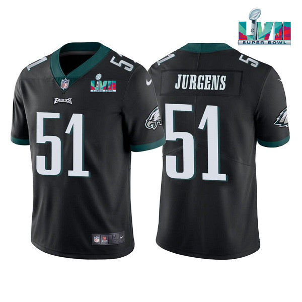 Men’s Philadelphia Eagles #51 Cam Jurgens Black Super Bowl LVII Vapor Untouchable Limited Stitched Jersey