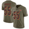Nike Cincinnati Bengals #55 Vontaze Burfict Olive Men’s Stitched NFL Limited 2017 Salute To Service Jersey
