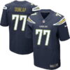 Men’s San Diego Chargers #77 King Dunlap Navy Blue Team Color NFL Nike Elite Jersey